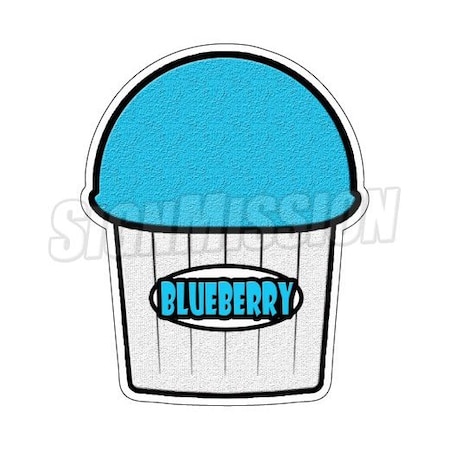 Signmission BLUE BERRY FLAVOR Italian Ice Decal shaved cart trailer stand sticker, D-DC-48-Blueberry Flavor D-DC-48-Blueberry Flavor